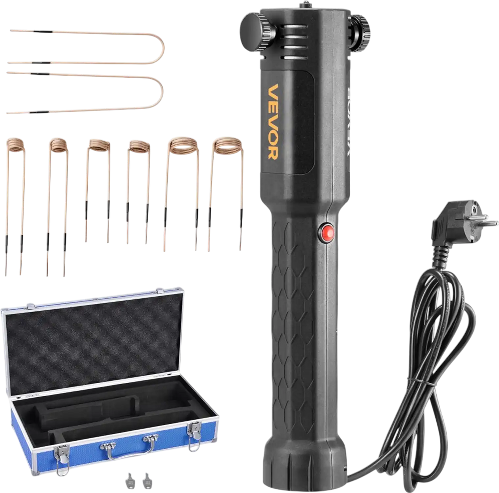 VEVOR Induction Heater Bolt Removal, 1100W 110V Magnetic Induction Heater Kit, Handheld Nut Buster Tool, Mini Heating Machine for Rusty Screw Removing, Car Garage Repairing Tools with 8 Coil and Box