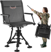 VEVOR Hunting Chair, 360° Silent Swivel, Foldable Portable Blind Chair, Heavy-Duty Steel Frame Ground Stool Seat,with Armrests, Anti-Sink Feet, Height Adjustable, 350 Lbs Capacity for Fishing Camping