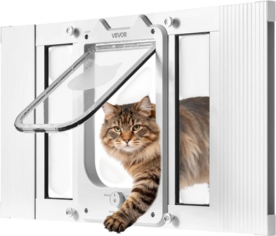 VEVOR Cat Door for Window, Adjustable to Fit Window Width 23