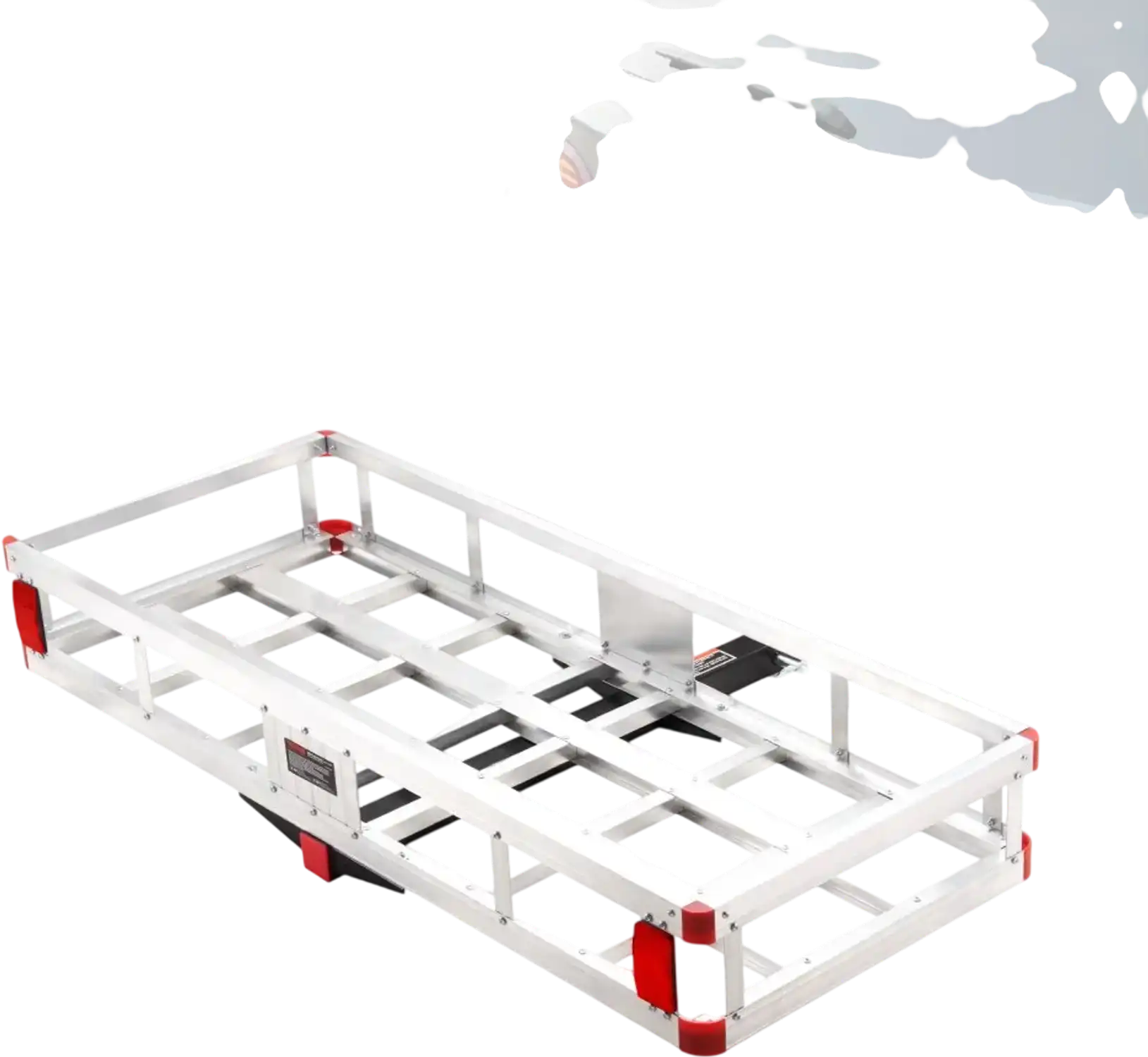 Vevor Hitch Cargo Carrier Aluminum Trailer Hitch Mounted Cargo Basket 49.4 x 22.4 x 7.1 in New