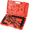 VEVOR 3/4 in Drive Impact Socket Set, 21 Pieces SAE 3/4 in to 2 in, 6 Point Cr-V Alloy Steel for Auto Repair, Easy-to-Read Size Markings, Includes Extension Bars, Ratchet Handle and Storage Case
