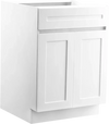 VEVOR White Shaker Base Cabinet with Drawer, 24-Inch Unassembled Drawer Base Cabinet, 24" W x 24" D x 34.5" H Ready to Assemble Cabinet with Soft-Close Doors and Adjustable Shelf, for Home Office