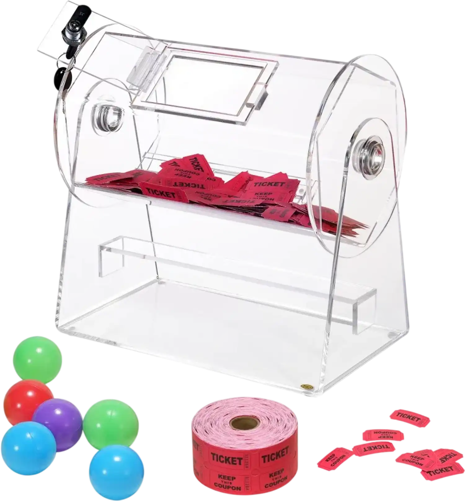 Vevor Raffle Drum Acrylic Ticket Spinning Cage Transparent 12
