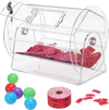 VEVOR Acrylic Raffle Drum,Professional Raffle Ticket Spinning Cage with 2 Keys, Transparent Lottery Spinning Drawing, Holds 5000 Tickets or 200 Raffle Balls, Raffle Ticket Box for Lottery Games Bingo