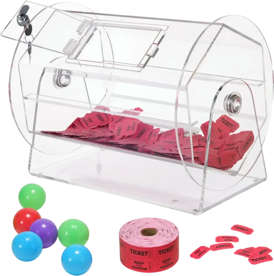 Vevor Raffle Drum Acrylic Ticket Spinning Cage 16.1