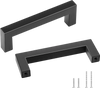 VEVOR 10 Pack Cabinet Pulls, 3.86in / 96mm Center to Center Slim Square Kitchen Cabinet Drawer, Stainless Steel Modern Kitchen Cupboard Door Handles for Kitchen Bathroom Bar Hardware Matte Black