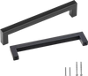 VEVOR 10 Pack Cabinet Pulls, 5.03in / 128mm Center to Center Slim Square Kitchen Cabinet Drawer, Stainless Steel Modern Kitchen Cupboard Door Handles for Kitchen Bathroom Bar Hardware Matte Black