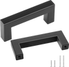 VEVOR 30 Pack Cabinet Pulls, 3in / 76mm Center to Center Slim Square Kitchen Cabinet Drawer, Stainless Steel Modern Kitchen Cupboard Door Handles for Kitchen Bathroom Bar Hardware Matte Black