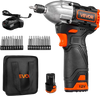 VEVOR Impact Driver, 1/4 Inch, 3000 RPM Max Speed, 12 V Brushless Motor, Electric Cordless Impact Driver Kit with Battery and Charger, 20 Bits, LED Work Light, for Furniture, Electrical, Home Repairs