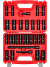 VEVOR 1/2 in Drive Impact Socket Set, 29 Piece, 6 Point Deep Impact Sockets, SAE (3/8 to 1 inch) and Metric (10 to 24 mm) Sizes with Extension Bars (3, 5, 10 in), Cr-V Steel, Heavy Duty Carrying Case