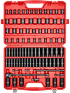 VEVOR 1/2 in Drive Impact Socket Set, 91 Piece, 6 Point Deep & Shallow Impact Sockets, SAE (5/16 to 1-1/4 in) and Metric (8 to 32 mm) Sizes with Extension Bars (3, 5, 10 in), Cr-V Steel, Carrying Case