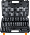 VEVOR 1/2" Drive Deep Impact Socket Set, 34pcs Socket Set Metric （8-36mm） 6 Point Cr-MO Alloy Steel for Auto Repair, Rugged Construction, Includes Heavy Duty Storage Case