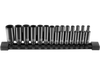 VEVOR 1/4" Drive Impact Socket Set, 14 Piece Deep Socket Set Metric 4-15mm, 6 Point Cr-Mo Alloy Steel for Auto Repair, Easy-to-Read Size Markings, Rugged Construction, Socket Organizer