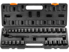 VEVOR 3/8" Drive Impact Socket Set, 29 Piece Shallow Socket Set SAE 3/8"-1" and Metric 8-22mm, 6 Point CR-V Alloy Steel for Auto Repair, Easy-to-Read Size Markings, Rugged Construction, Storage Case
