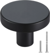 VEVOR Cabinet Knobs, 10 Pack, 1.26 Inch Black Zinc Alloy Drawer Pulls & Door Handles, Mushroom Kitchen Solid Knobs Dresser Handles, Cupboard Hardware with Screws for Bathroom Closet Cabinets Drawers