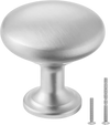 VEVOR Cabinet Knobs, 25 Pack, 1.1 Inch Zinc Alloy Drawer Pulls & Door Handles, Mushroom Kitchen Dresser Solid Knobs, Cupboard Hardware with Screws for Bathroom Closet Cabinets Drawers, Nickel Color