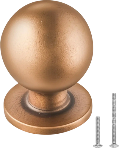 Vevor Cabinet Knobs Antique Brass Round 12-Pack 0.98
