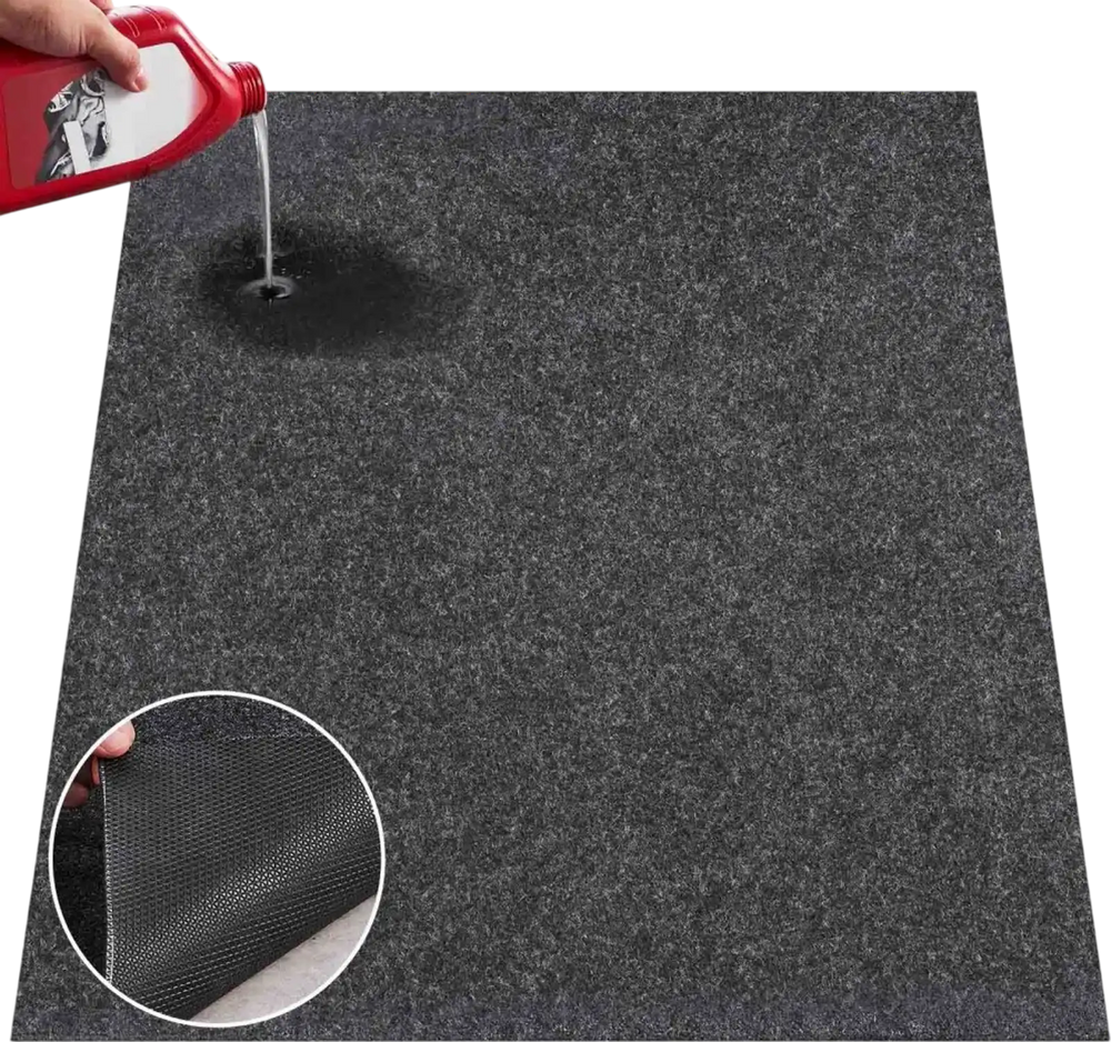 VEVOR Garage Floor Mat, 7.5'x20' Waterproof Protection from Water,Snow, Rain,Mud and Oil for Cars, Non-slip Heavy Duty Containment Mat with TPE Anti-Leak Backing & Easy to Clean & Cuttable