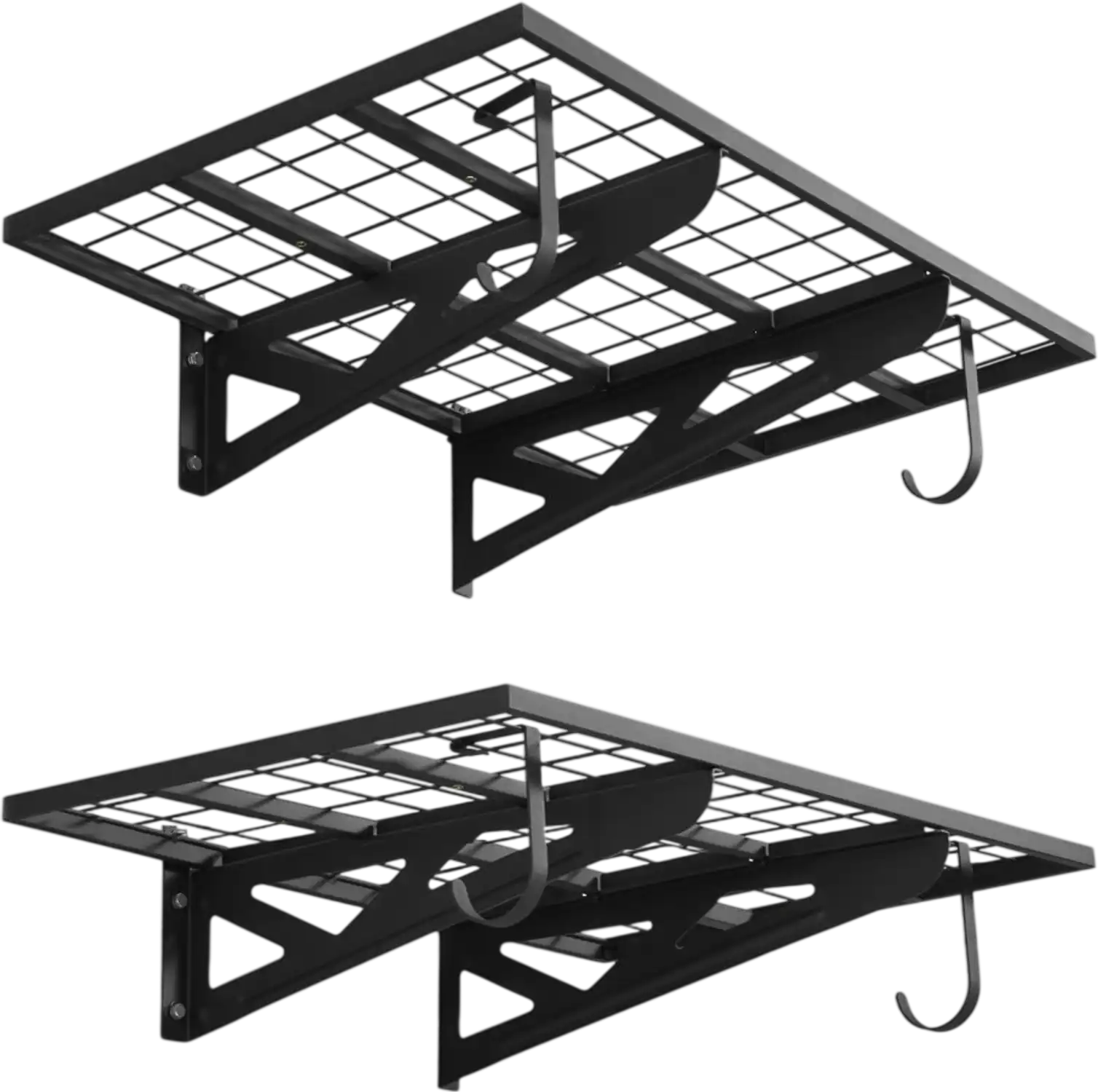 Vevor Garage Shelving 2-Tier Heavy-Duty Wall Mounted 24
