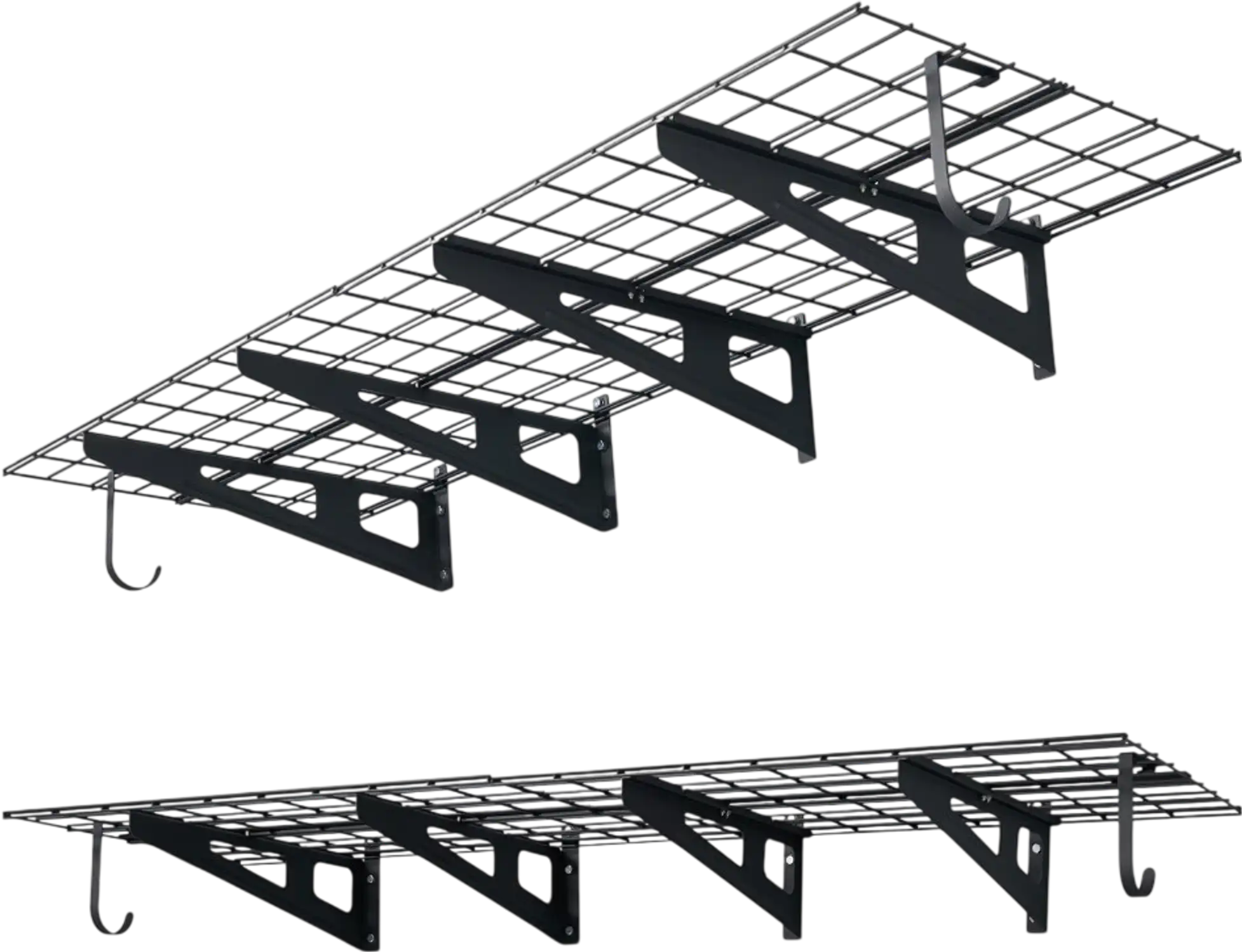Vevor Garage Shelving 2-Tier Heavy-Duty Wall Mounted Storage Rack 24