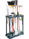 VEVOR Garden Tool Organizer, 10 Slots, Yard Tool Tower Rack for Garage Organization and Storage, Hold Long-Handled Tool/Rake/Broom/Shovel, PP Garden Tool Stand Holder Organizer for Yard, Shed, Outdoor