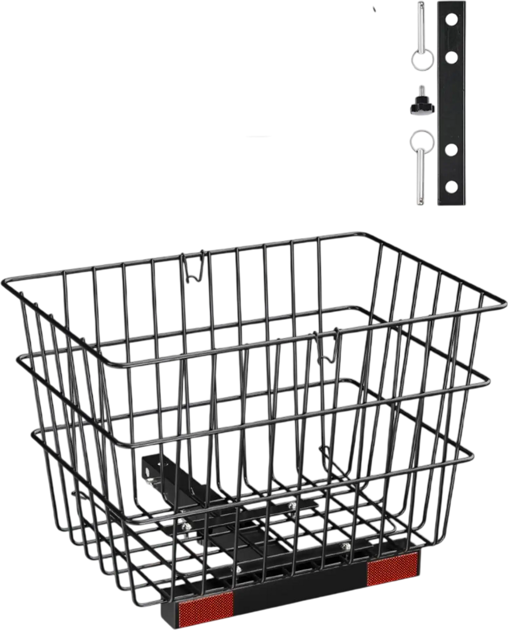 VEVOR Scooter Rear Basket, Heavy Duty Metal Wire Basket with Handle, Spacious Cargo Basket, Works with 1-inch Receiver, Compatible with Most Golden, Drive & Pride Mobility Scooter