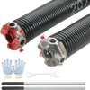 VEVOR Garage Door Torsion Springs, Pair of 0.207 x 2 x 22inch, 16000 Cycles, Garage Door Springs with Non-Slip Winding Bars, Gloves and Mounting Wrench, Electrophoresis Coated for Replacement