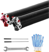 VEVOR Garage Door Torsion Springs, Pair of 0.234 x 2 x 31 in, 16000 Cycles, Electrophoresis Black Coated for Replacement, Garage Door Springs with Non-Slip Winding Bars, Gloves and Mounting Wrench