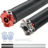 VEVOR Garage Door Torsion Springs, 16000 Cycles, Pair of 0.25 x 2 x 30inch, Garage Door Springs with Non-Slip Winding Bars, Mounting Tool and Gloves, Electrophoresis Coated, for Replacement