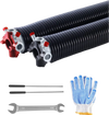 VEVOR Garage Door Torsion Springs, Pair of 0.250 x 2 x 35 in, 16000 Cycles, Electrophoresis Black Coated for Replacement, Garage Door Springs with Non-Slip Winding Bars, Gloves and Mounting Wrench