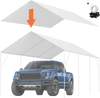 VEVOR 10 x 20 ft Carport Replacement Canopy Cover, Garage Top Tent Shelter Tarp Heavy-Duty Waterproof & UV Protected, Easy Installation with 40 Ball Bungeess (Only Top Cover, Frame Not Include), White