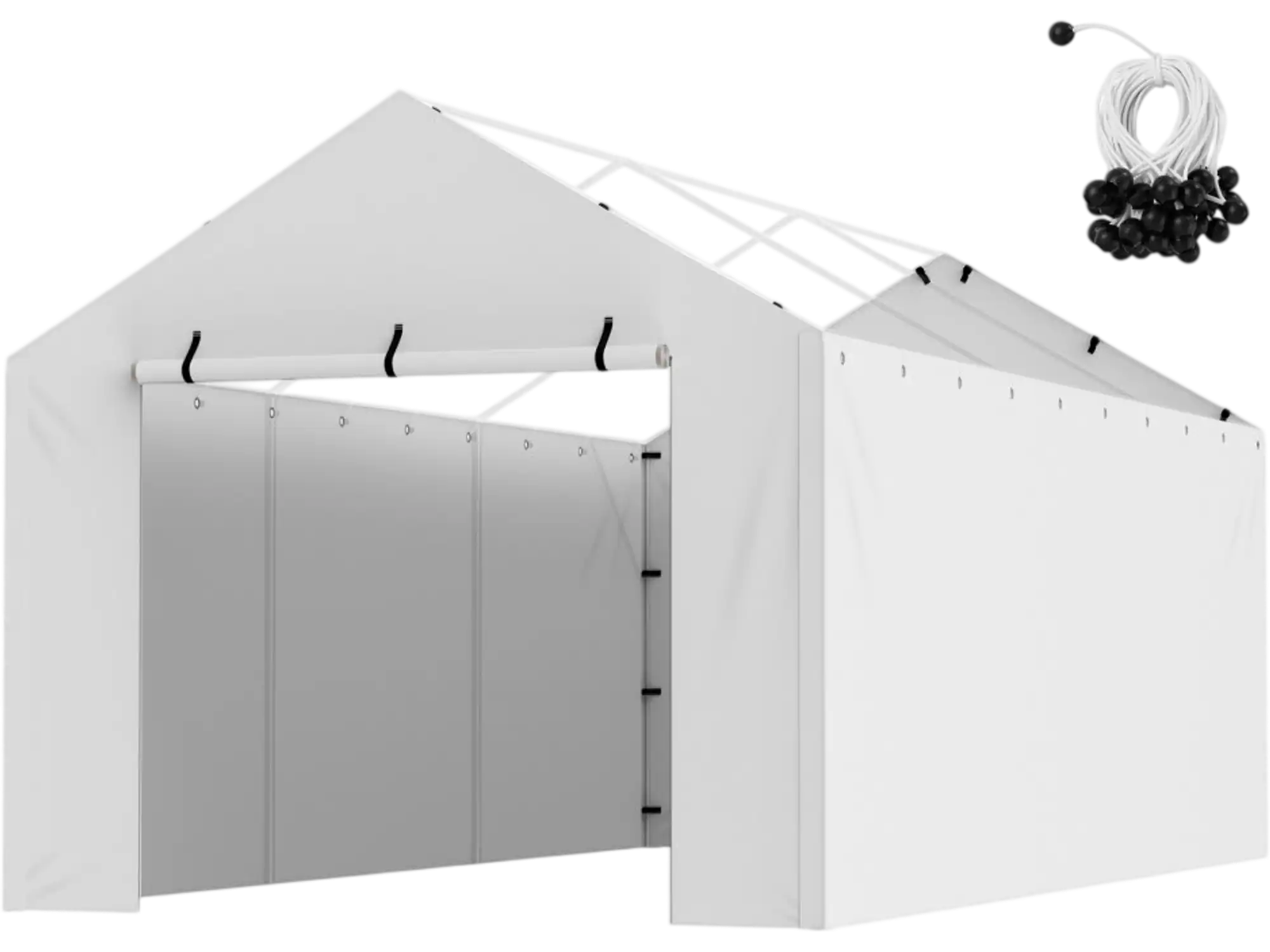 Vevor Carport Replacement Canopy Cover Side Wall 10' x 20' White New