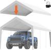VEVOR Carport Replacement Canopy Cover 10 x 20 ft, Garage Top Tent Shelter Tarp Heavy-Duty Waterproof & UV Protected, Easy Installation with Ball Bungees,White (Only Top Cover, Frame Not Include)