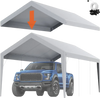VEVOR Carport Replacement Canopy Cover 10 x 20 ft, Garage Top Tent Shelter Tarp Heavy-Duty Waterproof & UV Protected, Easy Installation with Ball Bungees,Grey (Only Top Cover, Frame Not Include)