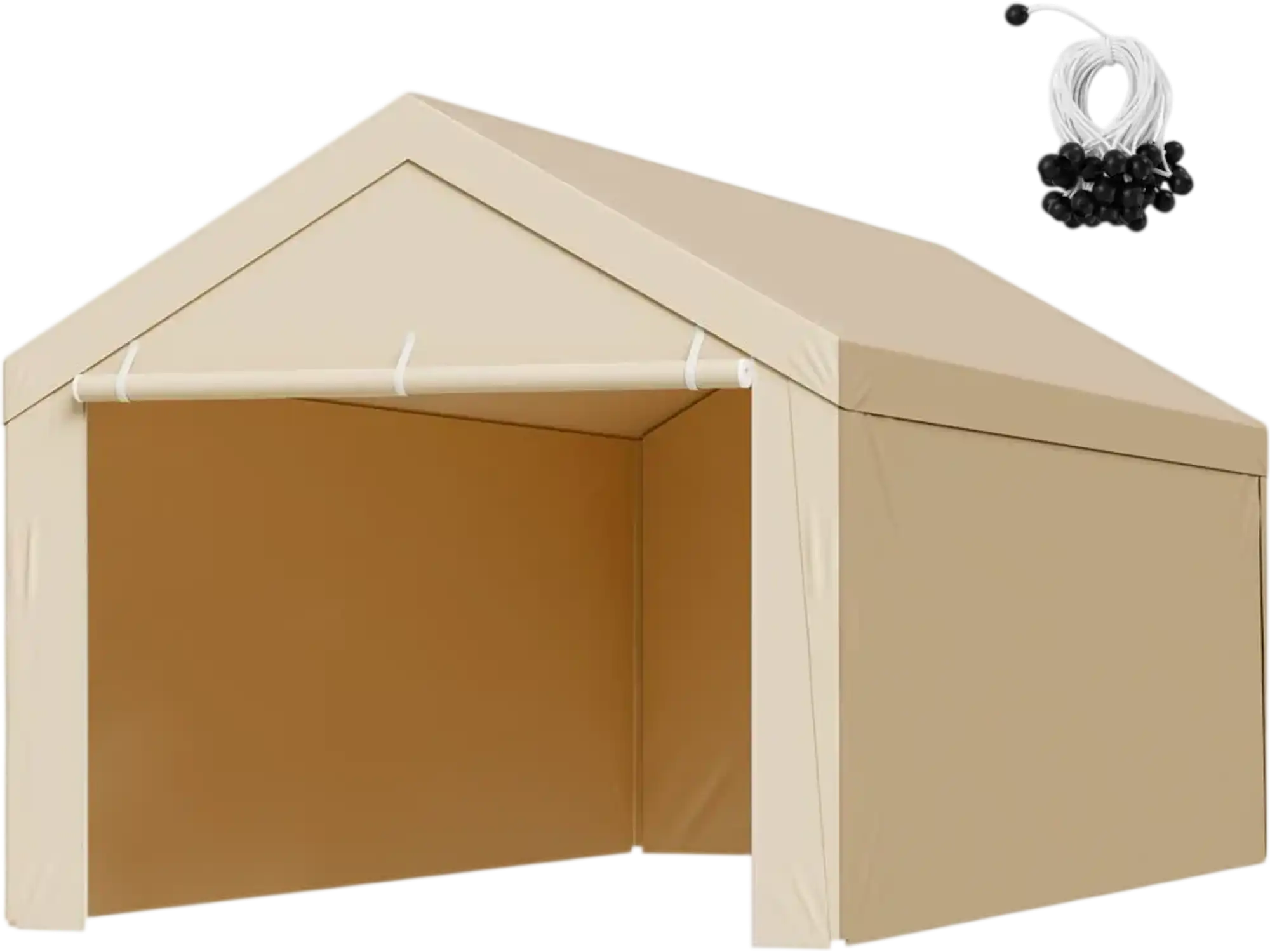 Vevor Carport Replacement Canopy 10 x 20' Beige with Sidewalls New