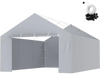 VEVOR Carport Replacement Canopy Cover Side Wall 13 x 20 ft, Garage Tent Shelter Tarp Heavy-Duty Waterproof & UV Protected, Easy Installation with Ball Bungees,Grey (Top and Frame Not Included)