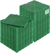 VEVOR Interlocking Drainage Mat, 50 Pcs Modular Interlocking Cushion, 12” x 12” Splicing Drainage Mats, Non-Slip Green PP Drainage Floor Tile and Shower Mat, for Garage, Garden, Kitchen & Outdoor