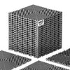 VEVOR Interlocking Drainage Mats 100 Pack 12 x 12 in Dark Gray Floor Tiles, for Garages Basements Car Wash Shops, Non-Slip Heavy-Duty PP Modular Interlocking Cushion, 0.6 in Thickened, Easy to Clean