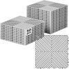VEVOR Interlocking Drainage Mats 50 Pack 12 x 12 in Light Gray Floor Tiles, for Garages Basements Car Wash Shops, Non-Slip Heavy-Duty PP Modular Interlocking Cushion, 0.6 in Thickened, Easy to Clean