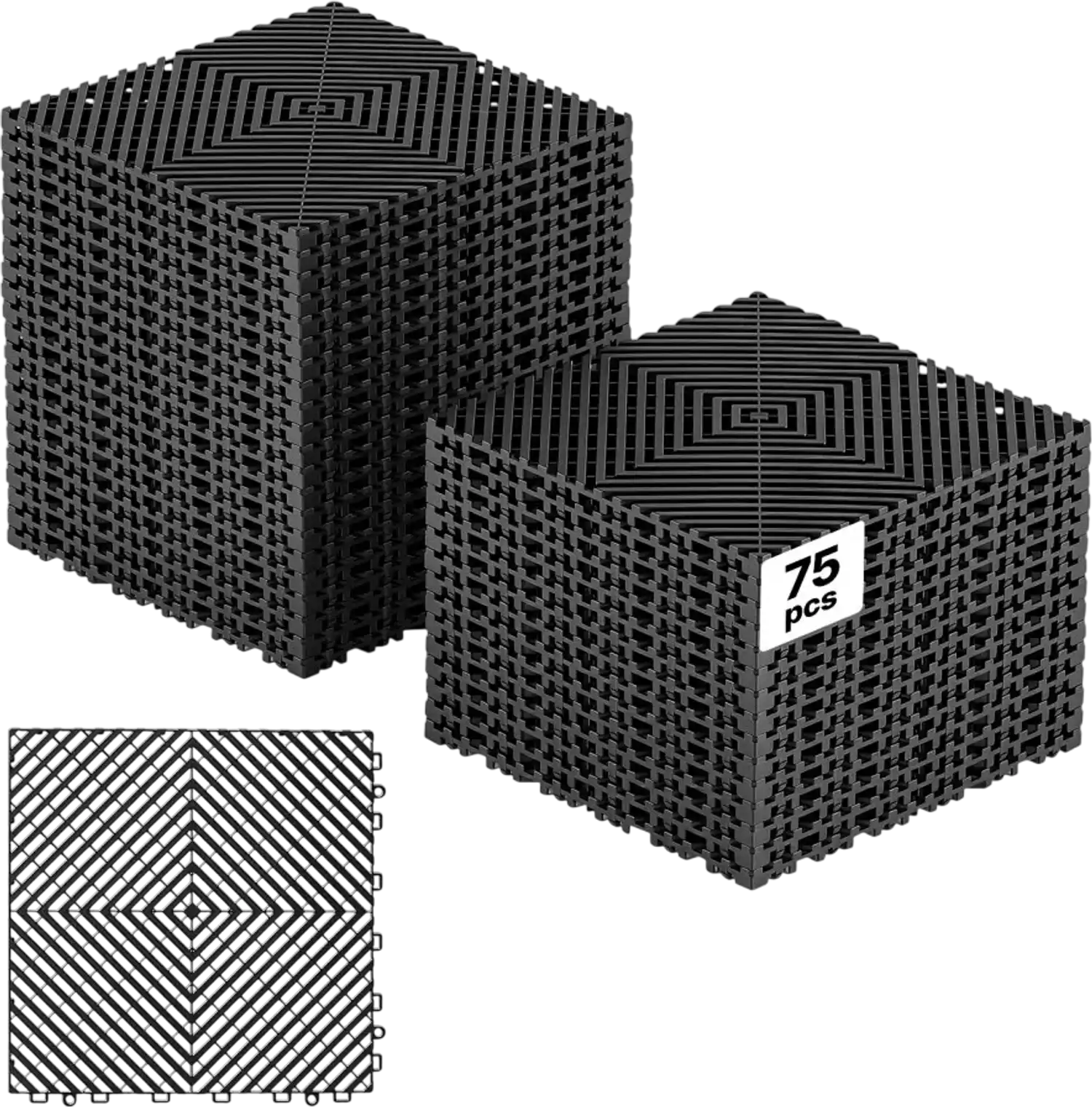 Vevor Drainage Mats Interlocking 75-Pack 12