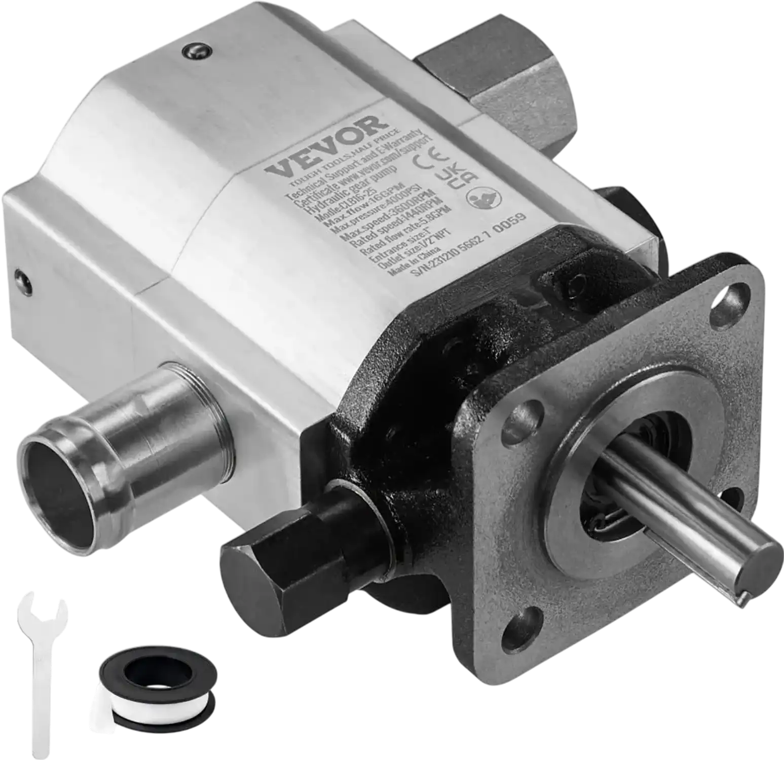 Vevor Hydraulic Pump 16 GPM 2-Stage 4000 PSI Log Splitter Gear Pump New
