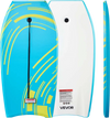 VEVOR 42-Inch Bodyboard, Body Board Trainer with EPS Foam Core & Wrist Leash, UV-Resistant Beach Bodyboard for Beginners, Youth Up to 180 lbs