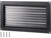 VEVOR Foundation Flood Vent, 8\" Height x 16\" Width Flood Vent, to Reduce Foundation Damage and Flood Risk, Black, Wall Mounted Flood Vent, for Garages & Full Height Enclosures