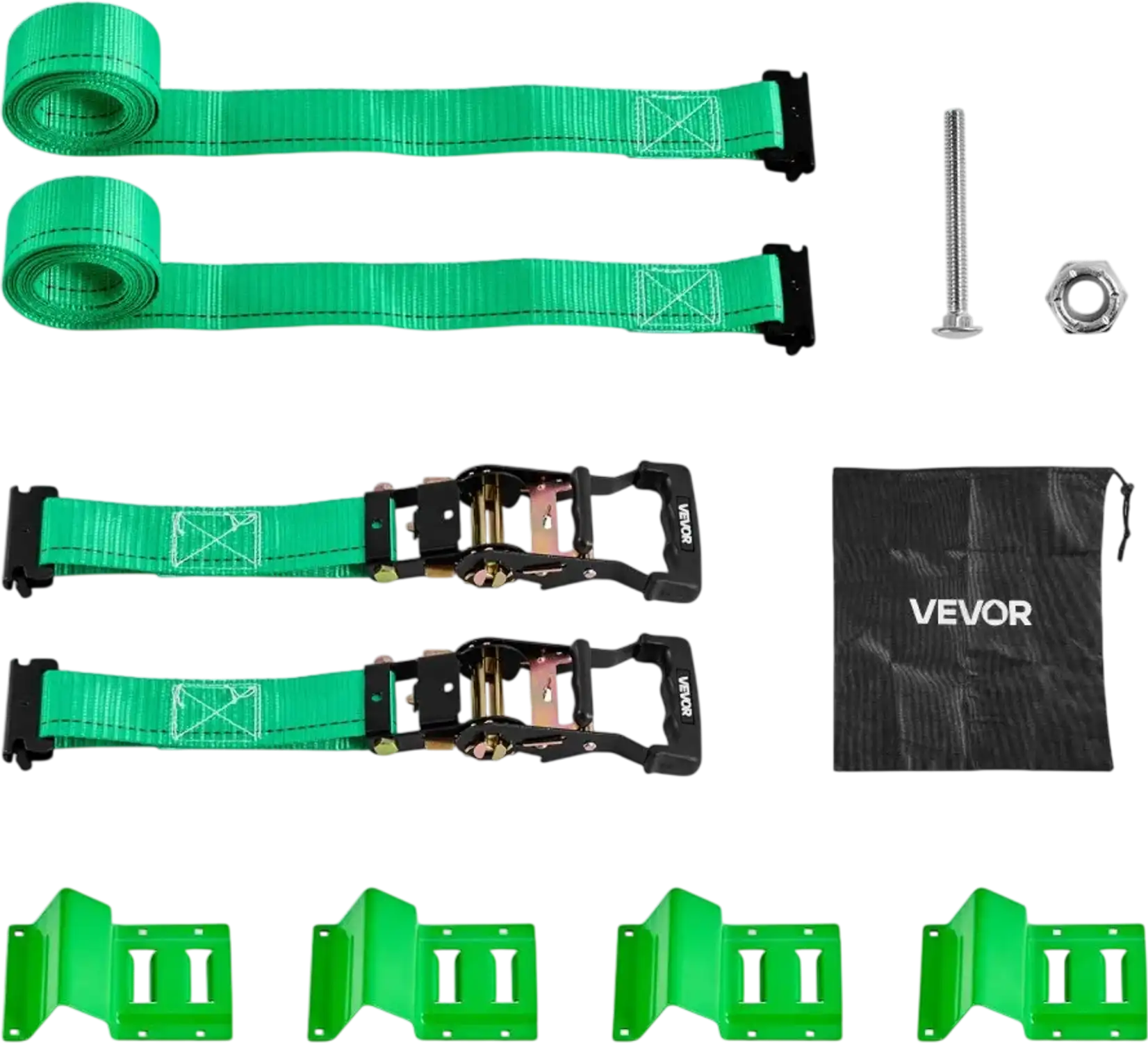Vevor Wheel Chock Tie-Down Kit Buckle 4380 lbs Break Strength 1460 lbs Working Load New