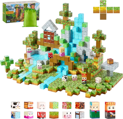 Vevor Magnetic Blocks 150 Pcs Forest Castle Set New