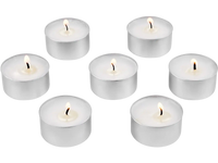 VEVOR 200 Pack Unscented Tea Lights Candles 6.5 Hours Long Burning Smokeless Tealight Candles, Dripless with Aluminum Cups, Natural Palm Wax Votive Candles for Home, Weddings, Christmas, White