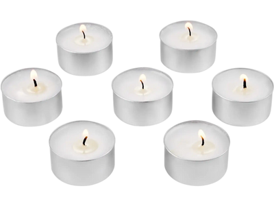 Vevor Tea Light Candles 200 Pack Unscented 6.5 Hour Long Burning Smokeless White New