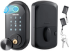 VEVOR Fingerprint Door Lock, Electronic Biometric Deadbolt with Touchscreen, Auto Locking, One-Time Code, Anti-Peeking Password, Keyless Entry Door Lock with IC Cards, for Home, Apartment, Matte Black
