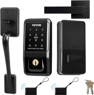 Vevor Door Lock Keyless Entry Handle Set Matte Black New
