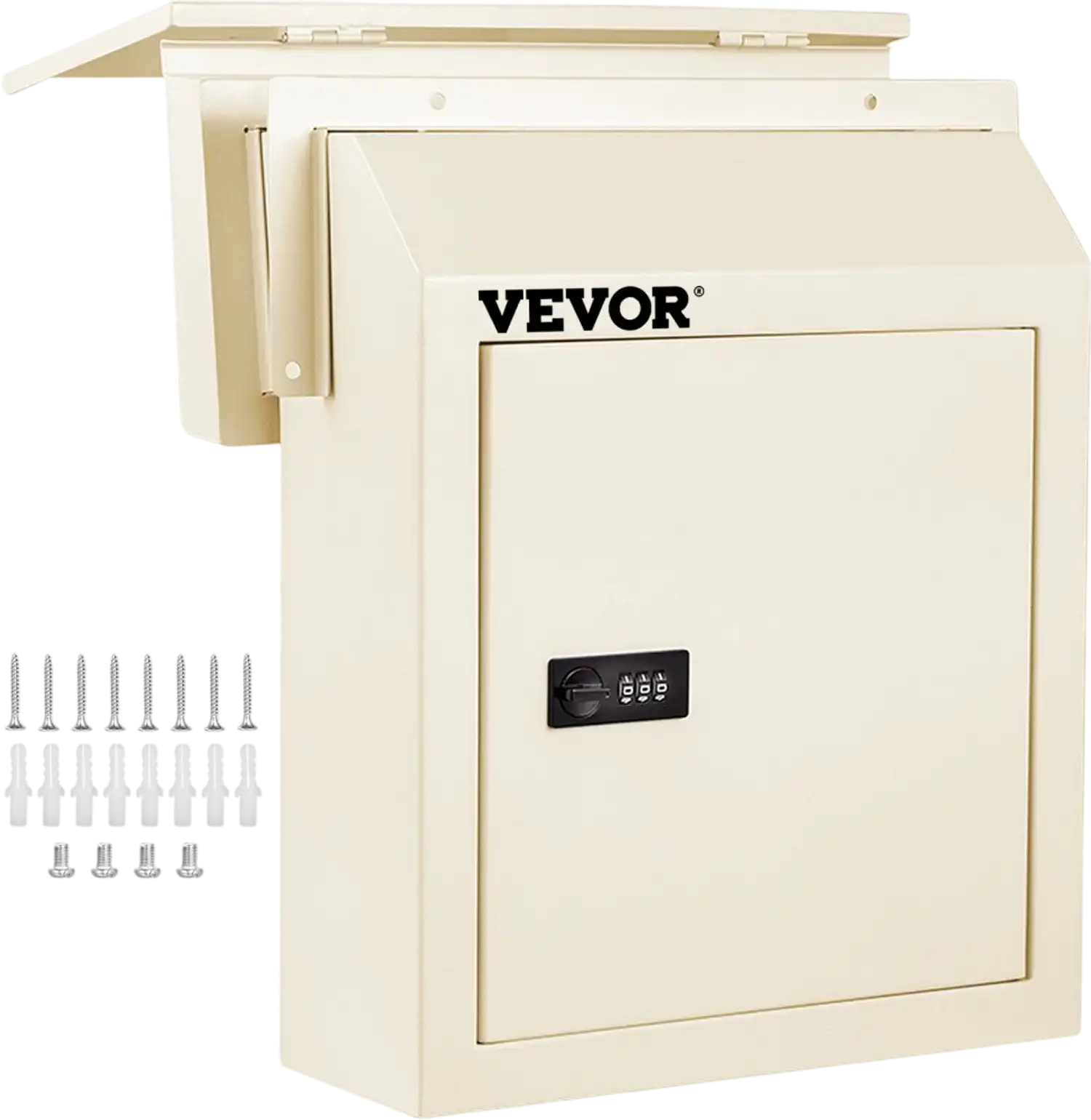 Vevor Door Drop Box Through-the-Door Locking Mailbox Beige 11.8